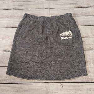 Roots Size X-Small Salt & Pepper Sweat Mini Skirt